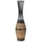 Uniquewise Elegant 34-inch-tall Trumpet Style Floor Vase - Bamboo Rope Accent, Brown Modern Statement Vase QI004079 - alternate 8